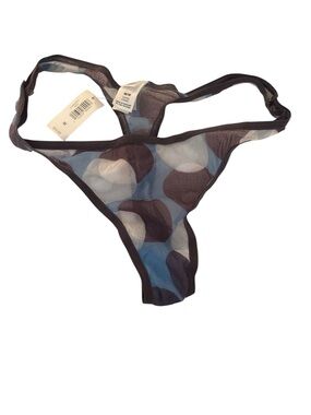 GAP Sheer Polka Dot Thong Panty in Blue, Brown, Cream